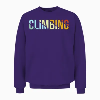 Climbing Retro Unisex Sweatshirt - Purple
