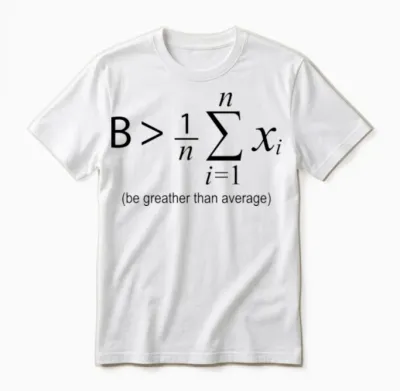 Be Greater Than Average Unisex T-Shirt - White
