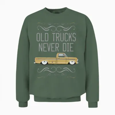 Old Trucks Durango Tan Unisex Sweatshirt - Military Green