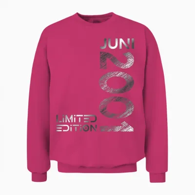 Limited Edition Juni 2001 Mann Frau 25. Geburtstag Unisex Sweatshirt - Heliconia