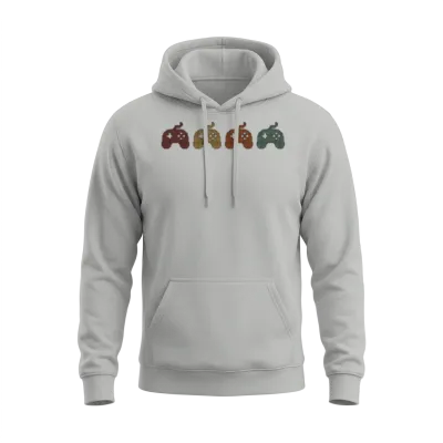 Retro Pixels Game Controller Unisex Hoodie - Ash