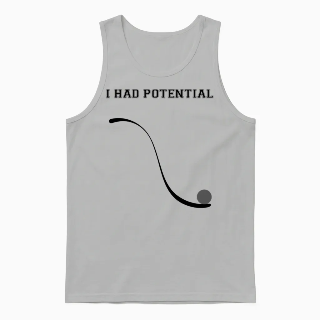 Joke About Retro Physics - Memes & Humor Unisex Tank Top in Ash