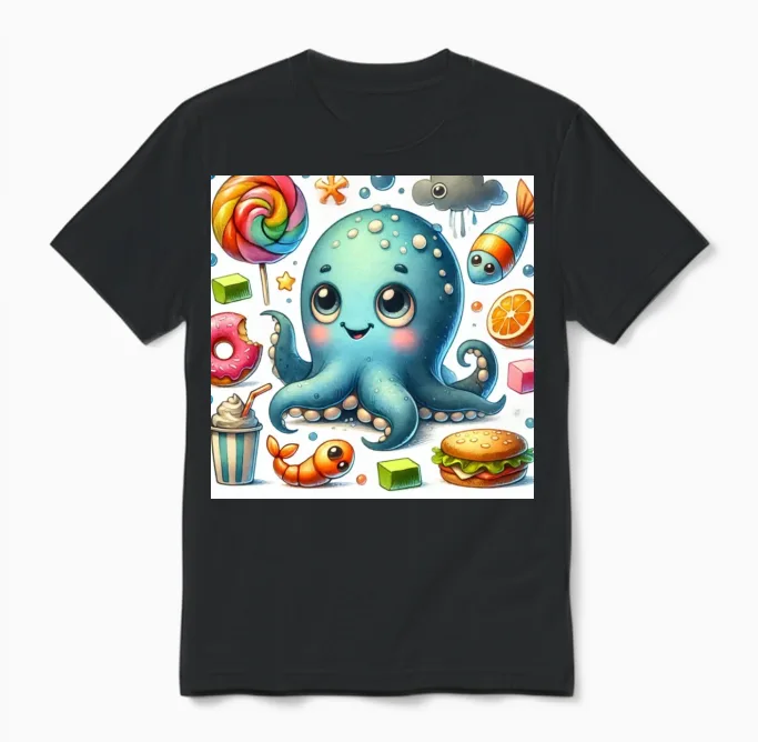 Funny Animal Unisex T-Shirt in Black