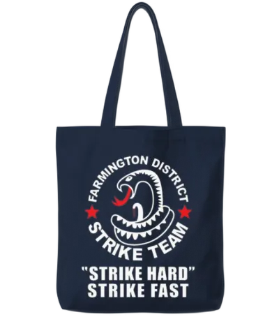 The Shield Inspired Farmington District Strike Tote Bags - Navy
