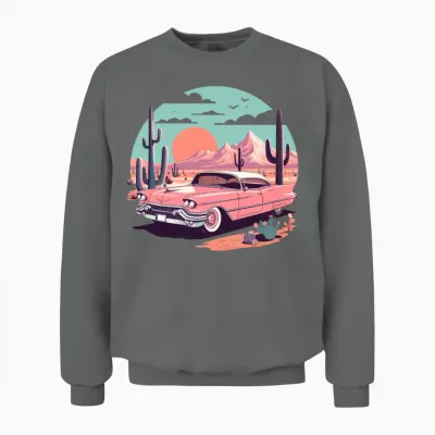 Pink Cadillac Unisex Sweatshirt - Graphite Heather