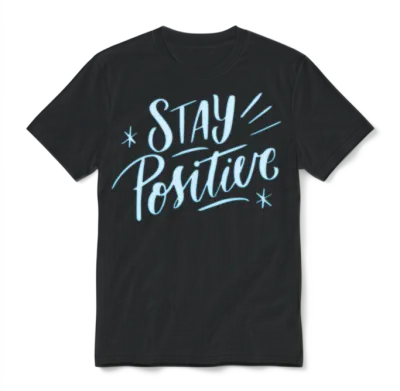 Stay Positive Unisex T-Shirt - Black