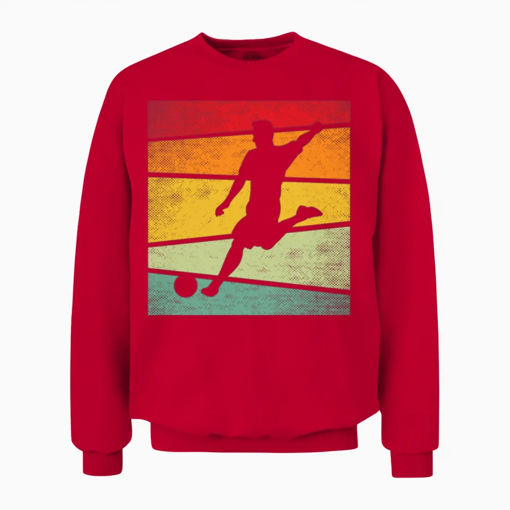 Soccer Retro Unisex Sweatshirt in Red