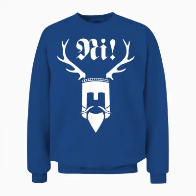 Monty Python Official Ni! Logo T-Shirt Small Unisex Sweatshirt - Royal
