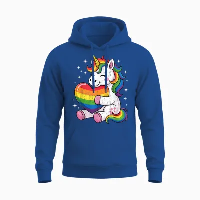 Lgbtq Regenbogen Einhorn Sweet Pride Design Für Kinder Unisex Hoodie - Royal