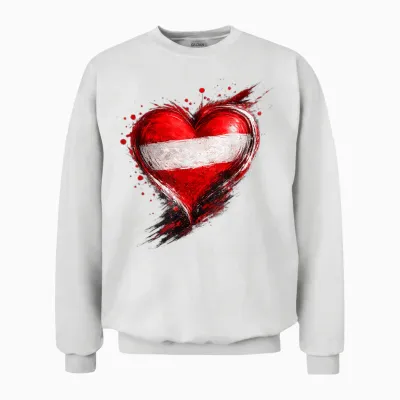 österreich Shirt österreicher Herz Herren & Damen Austria Unisex Sweatshirt - White