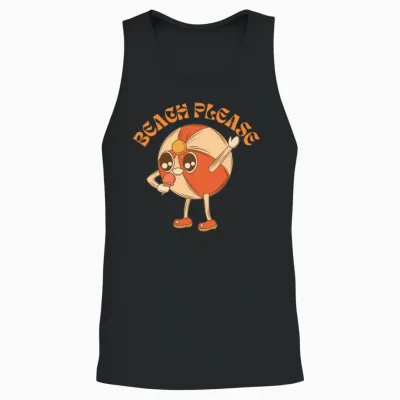 Beach Ball Bliss: Ice Cream Edition Unisex Tank Top - Black