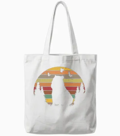 Capybara Retro Vintage Tote Bags - White