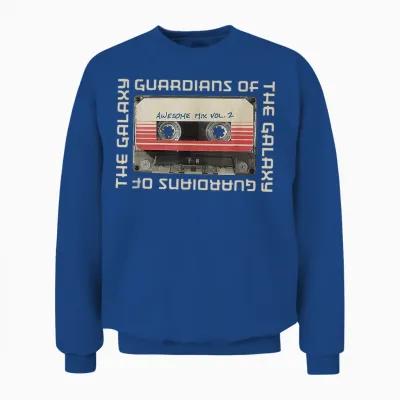 Guardians of the Galaxy Vol.2 Cassette T-Shirt, Black Unisex Sweatshirt - Royal