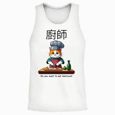 Design for Asian Food Lovers Unisex Tank Top - White