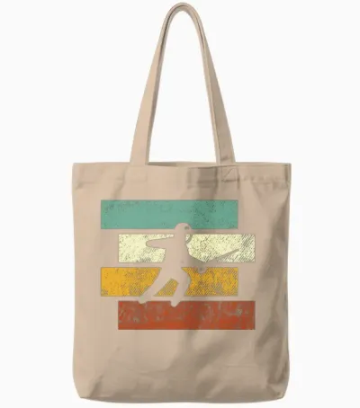 Fencing Retro Tote Bags - Natural