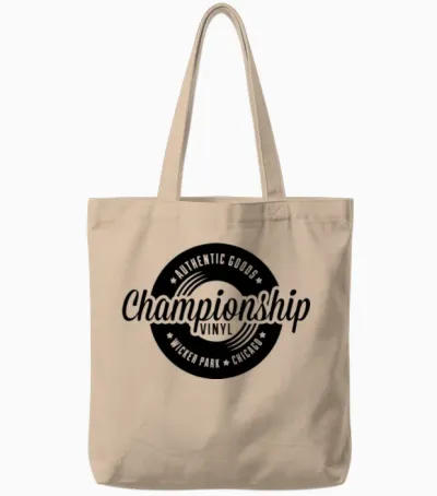 Championship Vinyl Tote Bags - Natural