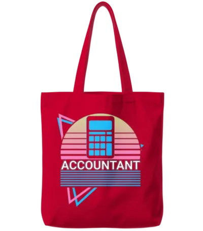 Accountant Accounting Cpa Retro Tote Bags - Red