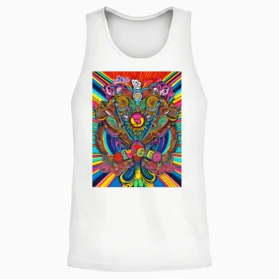 Retro 60s Unisex Tank Top - White