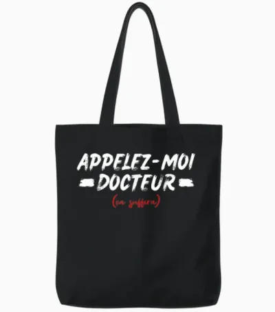 Call Me Doctor Humor Medicine Doctor Keeping Funny Dad T-Shirt, Black, S Tote Bags - Black