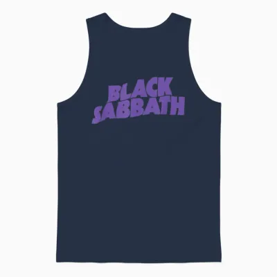 Black Sabbath Purple Logo Unisex Tank Top - Navy