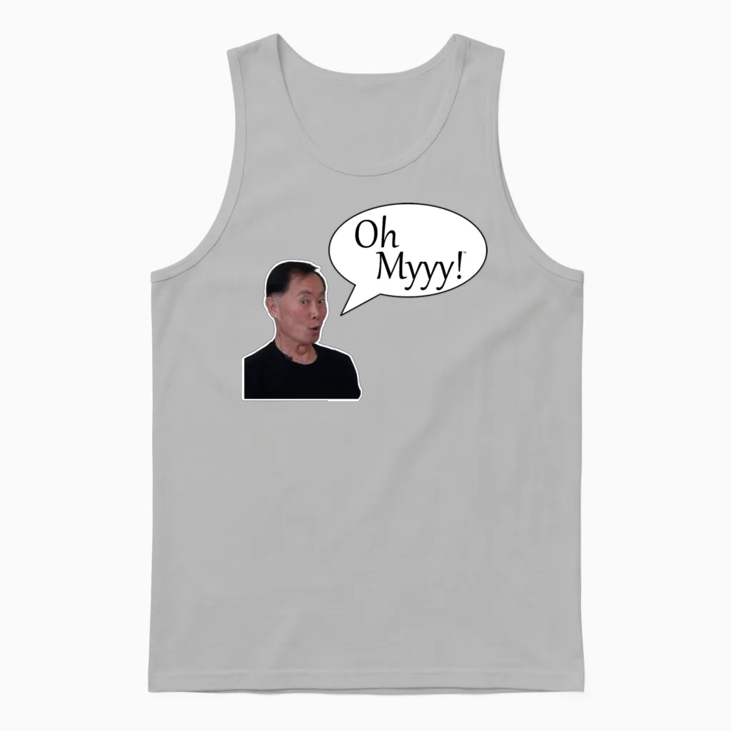 George Takei Oh Myyy Mp Women's T-Shirts Unisex Tank Top in Ash
