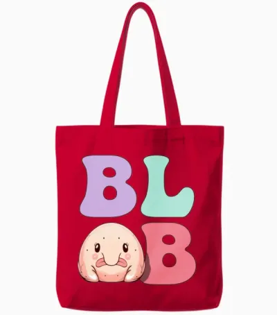 Funny Blobfish Tote Bags - Red