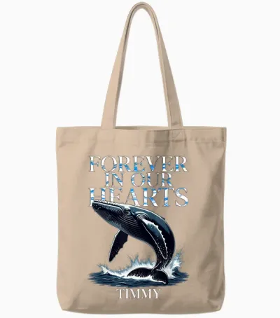 Timmy Wal Ostsee Buckelwal Team Hope Free in Our Hearts 2026 Tote Bags - Natural
