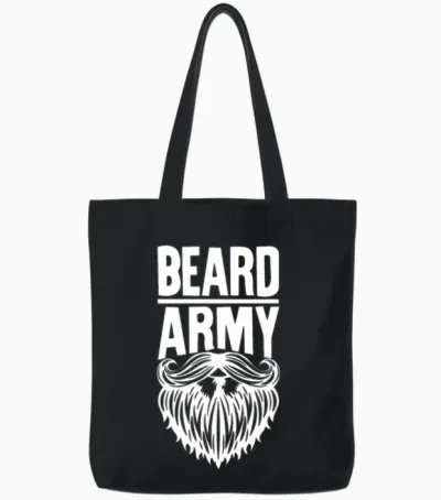 Beard Army Tote Bags - Black