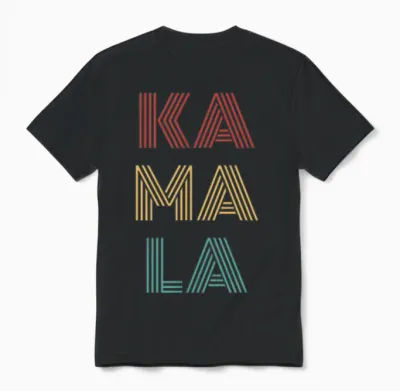 Kamala Harris Retro Typography Unisex T-Shirt - Black