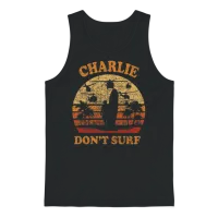 Charlie Does Not Surf in the Military Vietnam War Unisex Tank Top - Black – 1
