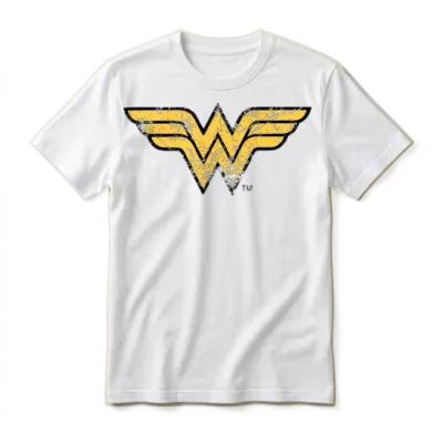 Justice League Wonder Woman Logo Vintage Unisex T-Shirt - White