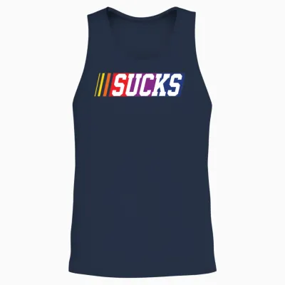 Nascar Sucks Unisex Tank Top - Navy