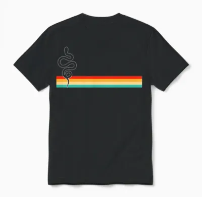 Snake Retro Unisex T-Shirt - Black