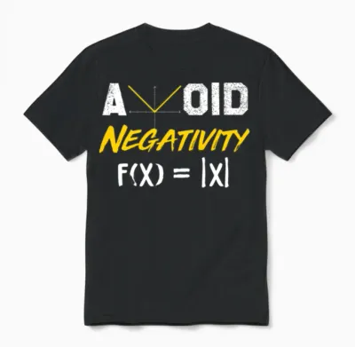 Avoid Negativity - Funny Math Pun Math Equation Unisex T-Shirt - Black