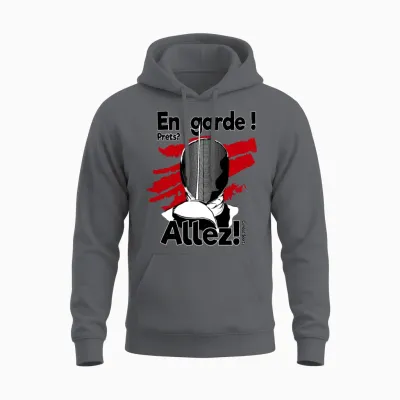 Fencing En Garde! Prêts? Allez! Unisex Hoodie - Charcoal