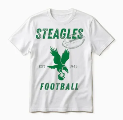 Steagles Football Est 1943 Phil-Phit Combine Team Unisex T-Shirt - White