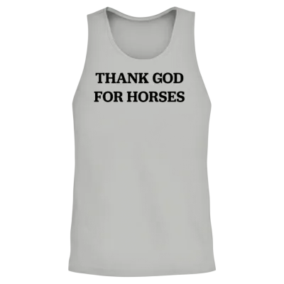 Thank God for Horses Unisex Tank Top - Ash