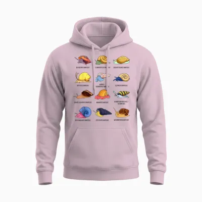 T-Shirt with German Text "schnecken Der Welt" [german Language] Unisex Hoodie - Light Pink