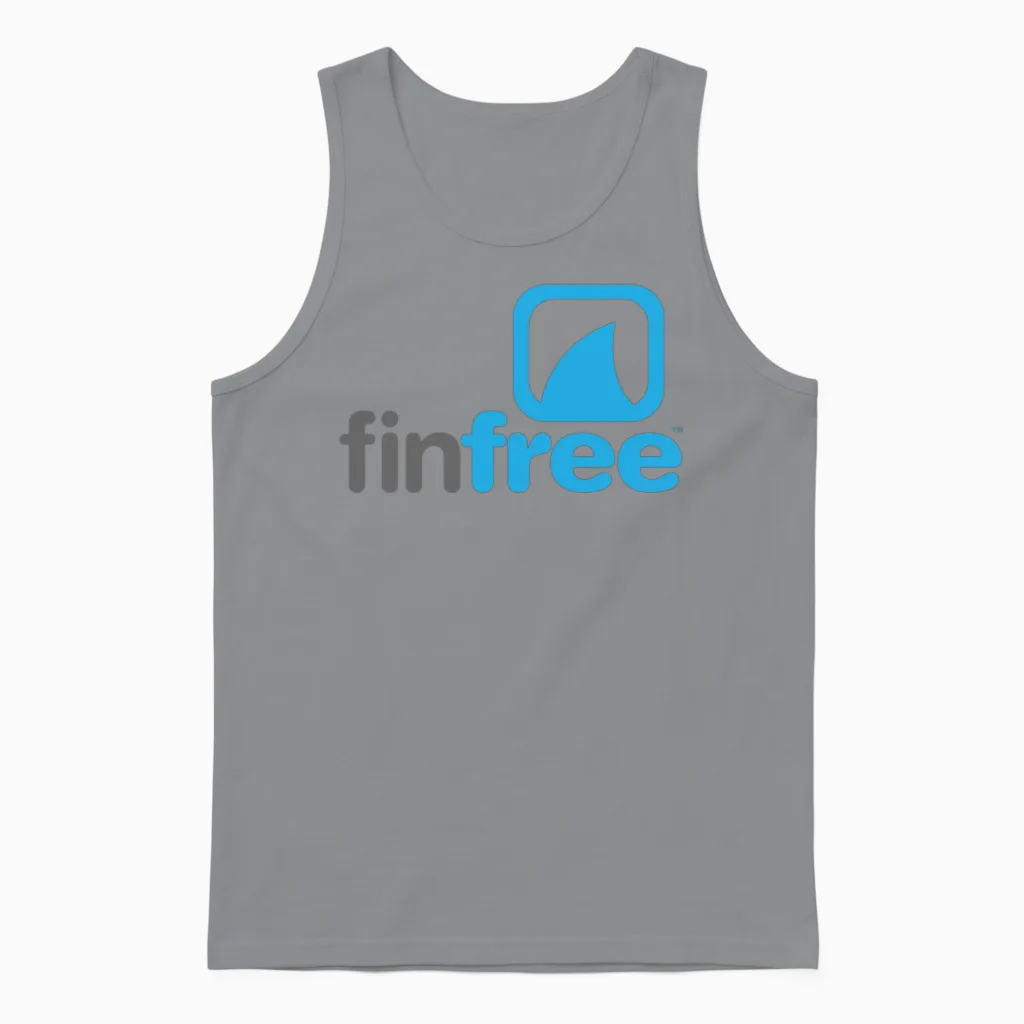 Finfree™ Logo Official Hires.png Unisex Tank Top in Sport Grey