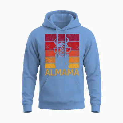 Retro Almama Muttertag Beste Mama Alpaka Unisex Hoodie - Carolina Blue