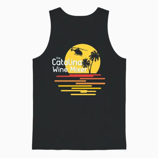 Catalina Wine Mixer & Beer Gift Unisex Tank Top in Black
