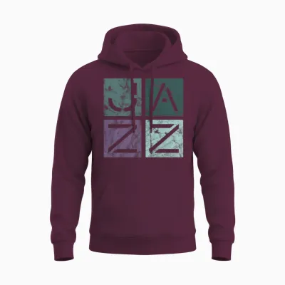 Jazz Retro Unisex Hoodie - Maroon