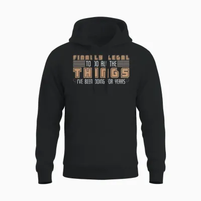 21st Birthday Adult Age Anniversary Unisex Hoodie - Black