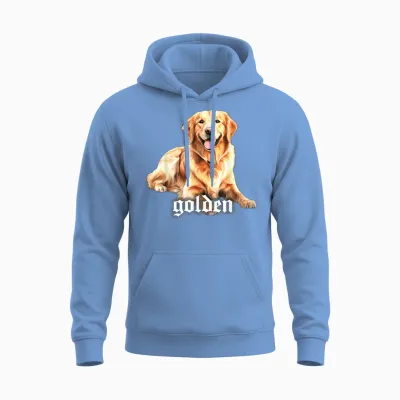 Golden Retriever Unisex Hoodie - Carolina Blue
