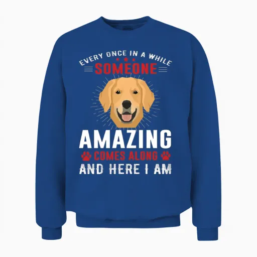 Golden Retriever Unisex Sweatshirt in Royal