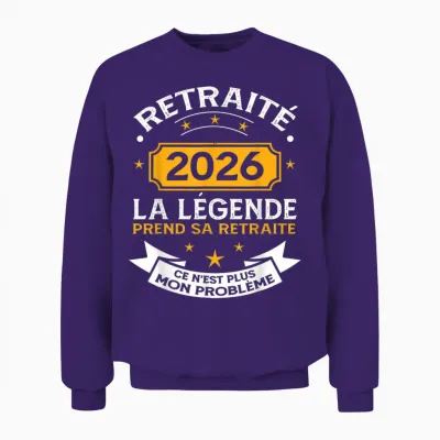 Retired 2026 Men's Legend Retires Unisex Sweatshirt - Purple