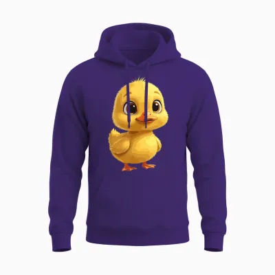 Adorable Petit Caneton Mignon Poussin Jaune Unisex Hoodie - Purple