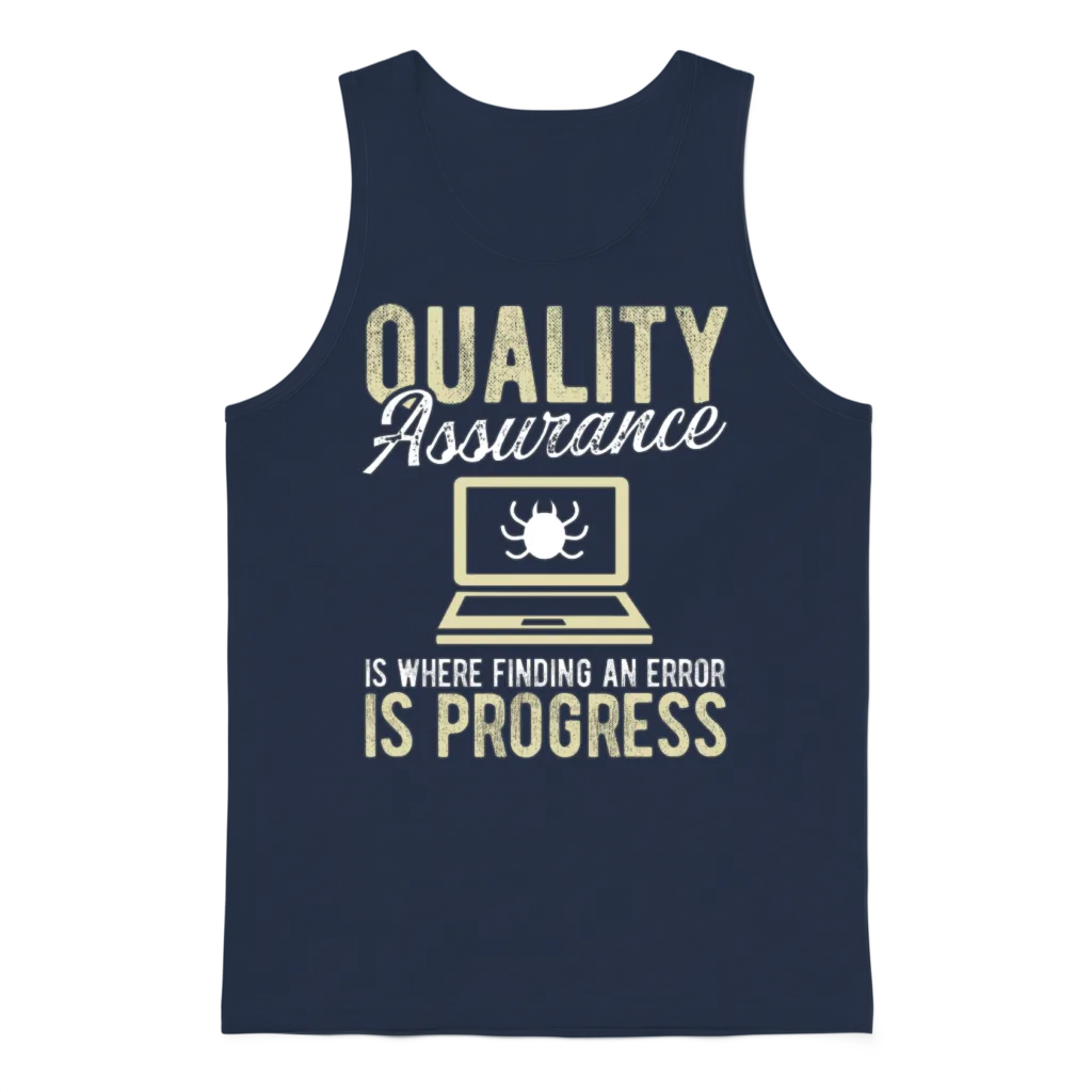 Quality Assurance Code Testing Qa Engineering Test Unisex Tank Top - Navy
