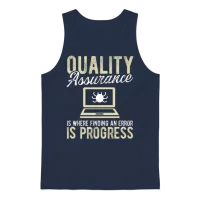 Quality Assurance Code Testing Qa Engineering Test Unisex Tank Top - Navy – 1