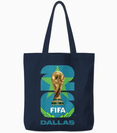 Kids Fifa World Cup26 Dallas Trophy Color Tote Bags - Navy